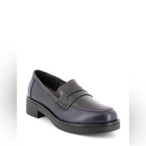 Igi & Co NWOB Italian leather loafers tri color dark academia classic preppy 37